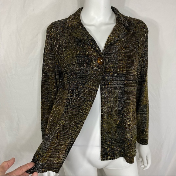 Laura Ashley Petite Hold , Copper Design One Button Fly Away Knit Jacket - Picture 6 of 8